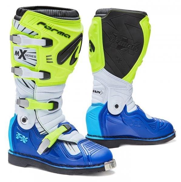 Кроссовые мотоботы Forma Terrain TX Yellowfluo/White/Blue