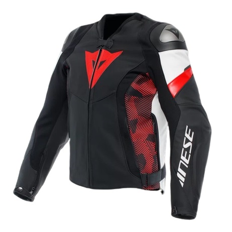 Мотокуртка кожаная Dainese Avro 5 Black/red-lava/white