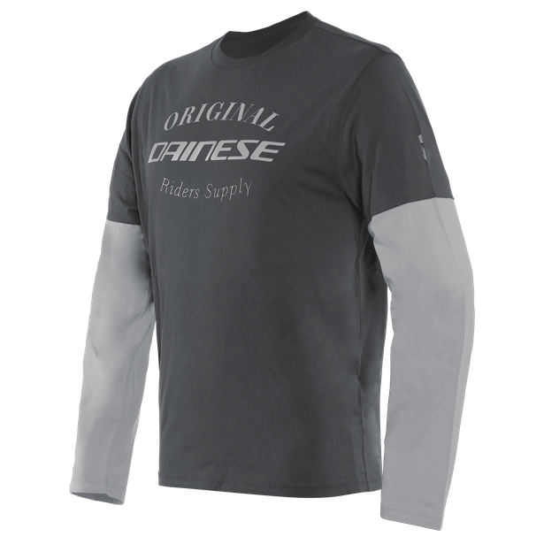 Футболка д/рукав Dainese Paddock Charcoal-Gray/Glacier-Gray