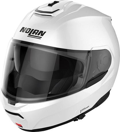 Шлем модуляр Nolan N100-6 Classic N-Com 005 Metal White XS