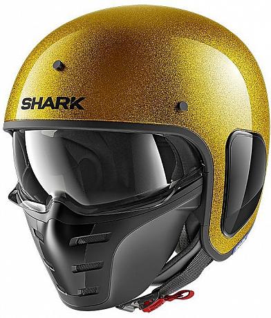 Мотошлем Shark S-Drak Fiber Blank Glitter Gold L