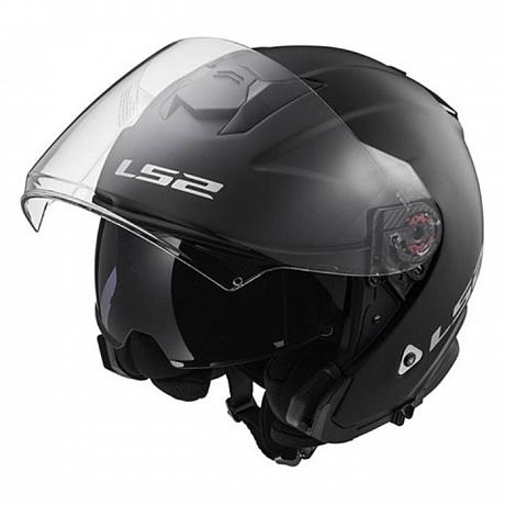 Открытый шлем OF521 Infinity Solid LS2 Черный матовый 2XS