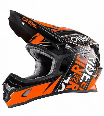 Кроссовый шлем Oneal 3Series Fuel чёрно-оранжевый