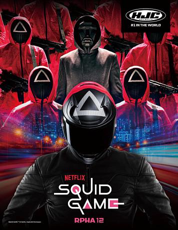 Шлем интеграл HJC RPHA12 SQUID GAME NETFLIX MC1SF S