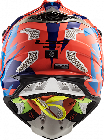 Кроссовый шлем LS2 MX470 Subverter Nimble, сине-оранжевый