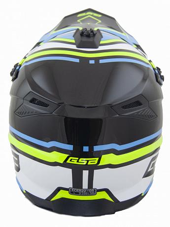 Кроссовый шлем GSB XP-20 MO Design Blu Giallo XS