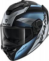 Шлем интеграл Shark Spartan GT Elgen Mat черный-голубой