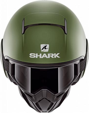 Шлем открытый Shark Street-Drak Blank Зеленый/Матовый