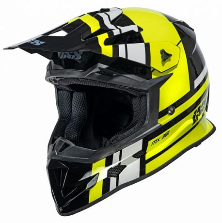 Кроссовый шлем IXS IXS361 2.3, Чёрный/Желтый XS