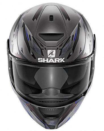 Шлем интеграл Shark D-Skwal Kanhji, серо-синий