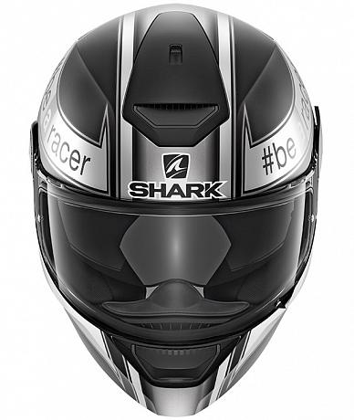 Шлем интеграл Shark D-Skwal Lowes, черно-белый