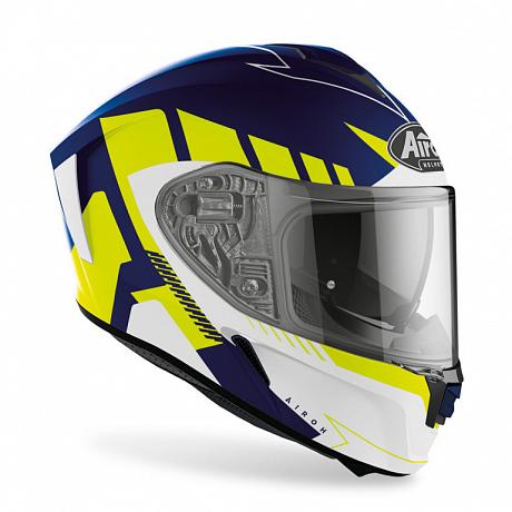 Шлем интеграл Airoh Spark Rise Blue/Yellow Matt S