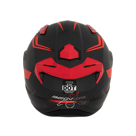 Шлем Beon B-500 Mat Black/red XS