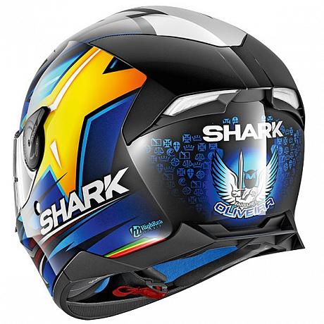 Шлем интеграл Shark Skwal 2 Sykes синий-желтый