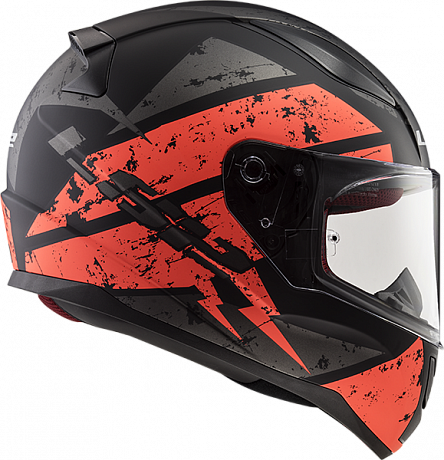 Шлем интеграл LS2 FF353 Rapid Deadbolt черно-оранжевый матовый L