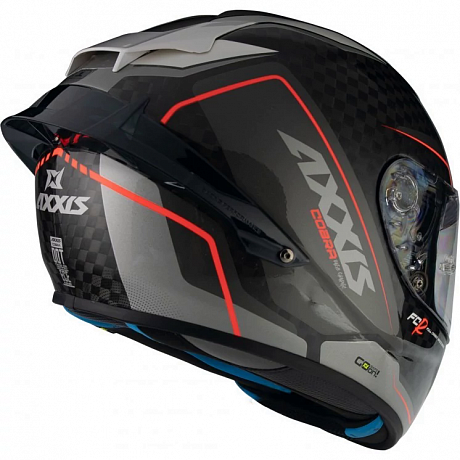 Шлем интеграл AXXIS FF104C Cobra Rage карбоновый серый S