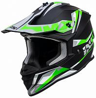 Шлем кроссовый IXS 362 2.0 Черно-зеленый-белый