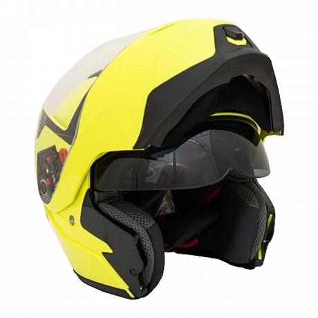 Шлем модуляр с солнцезащитными очками GSB G-339 Fluo Yellow S