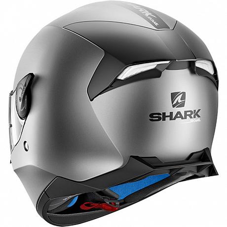 Мотошлем Shark D-Skwal 2 Blank LED AMA, цвет Серый Матовый
